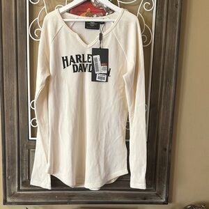 Harley-Davidson Off-White Long Sleeve Top